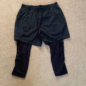 Unique Lululemon Men’s 7.5in Short with Legging Liner Size XL